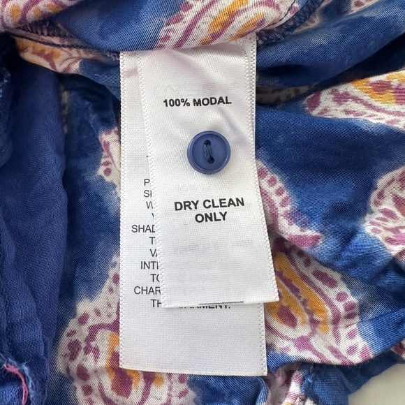 Emerson Fry Frances Blouse in Blue Paisley Flowers | Size Medium - Picture 8 of 13